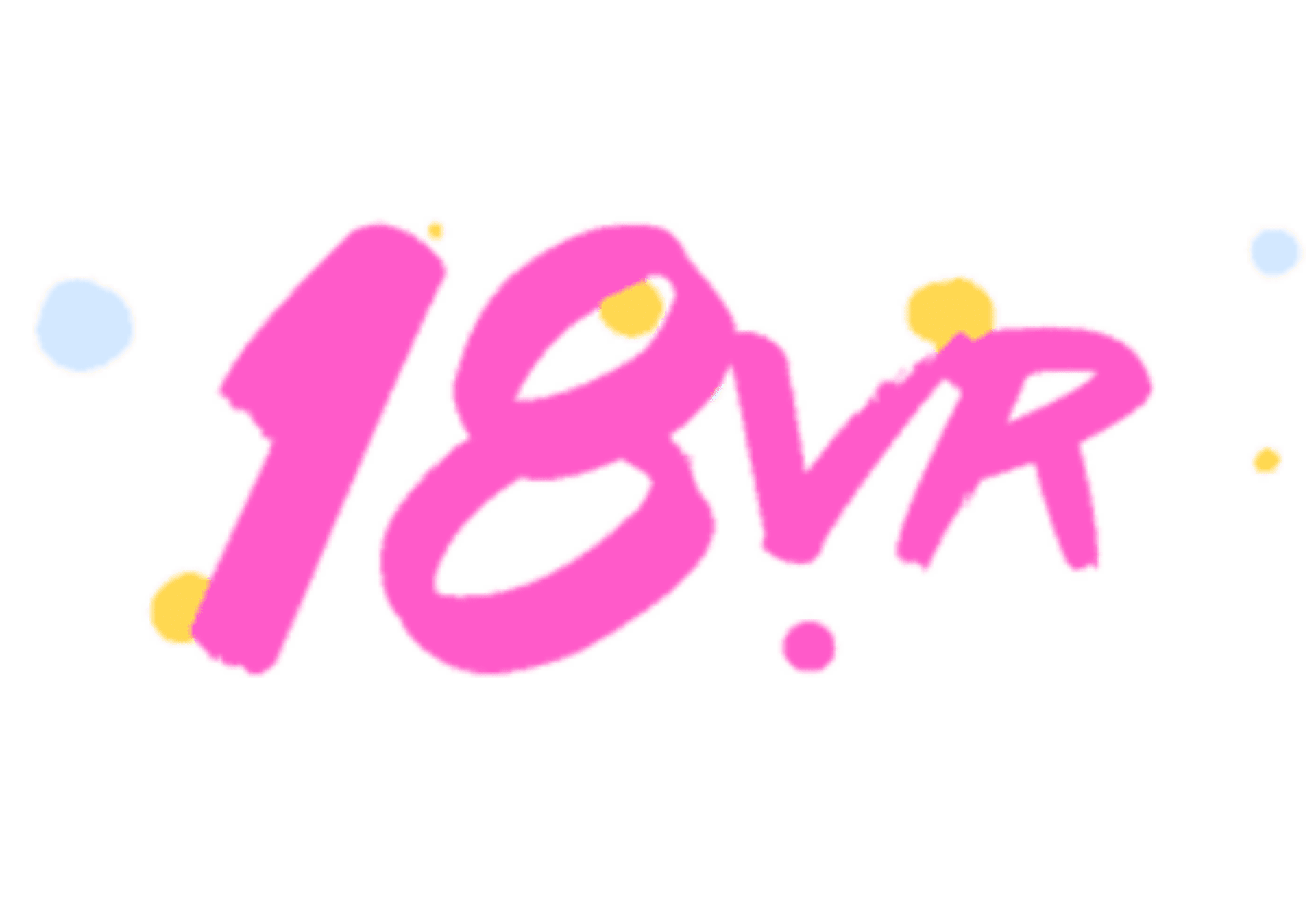 18VR logo with vibrant pink text on a playful pink background, representing innovative adult entertainment and sextech branding.
