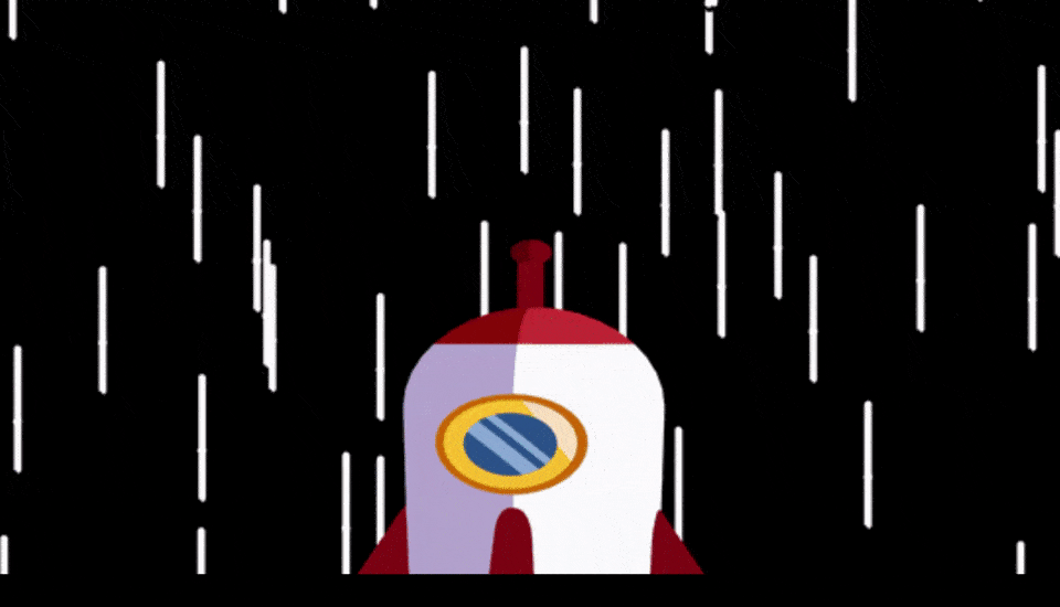 An image of a rocket ship in the rain, enhanced with AI technology.