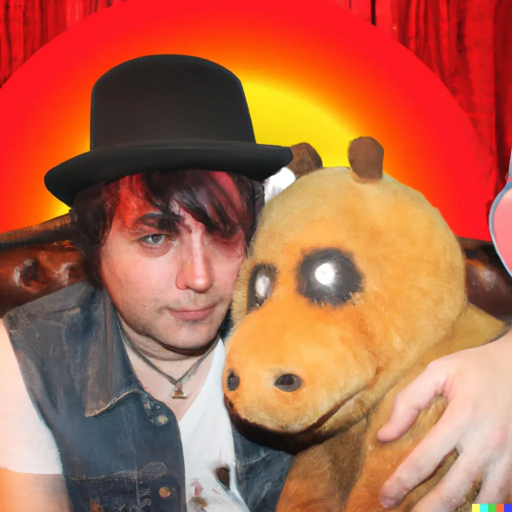 Happy couple: Pete Doherty and Bungle (as envisaged by DALL-E)
