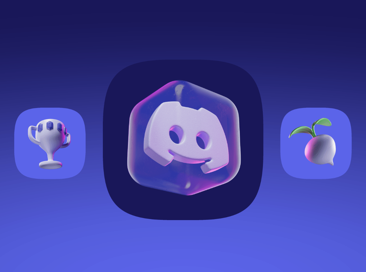 A set of modern, colorful digital icons representing virtual avatars, including a playful robot, a friendly Discord mascot, and a sprouting plant, illustrating the integration of technology and person.