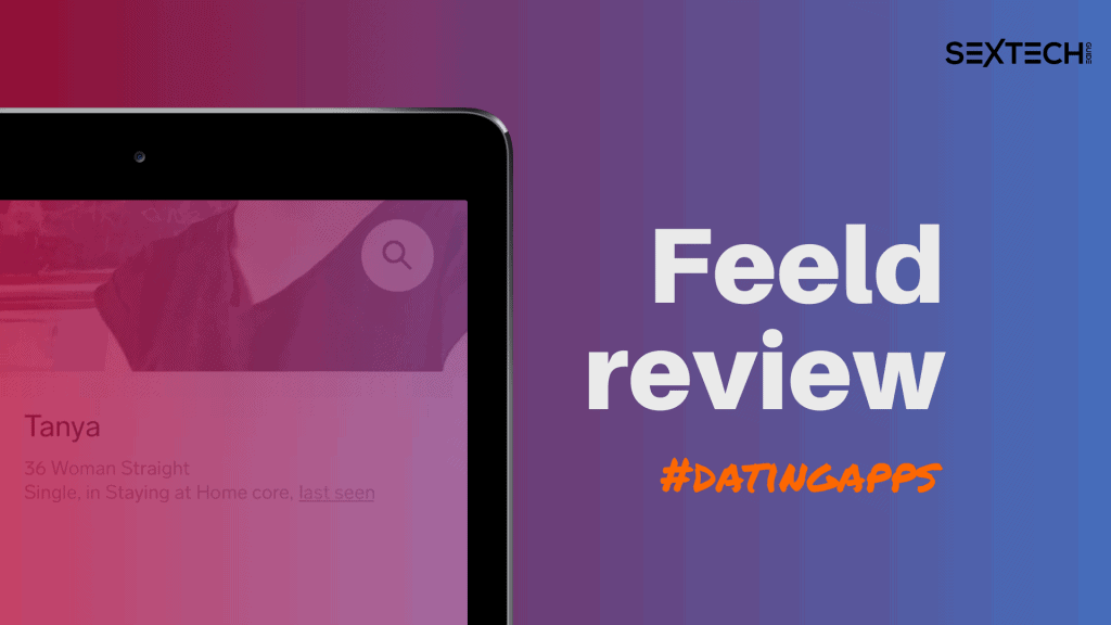 A tablet showcasing the Feeld review for the popular Feeld dating app.