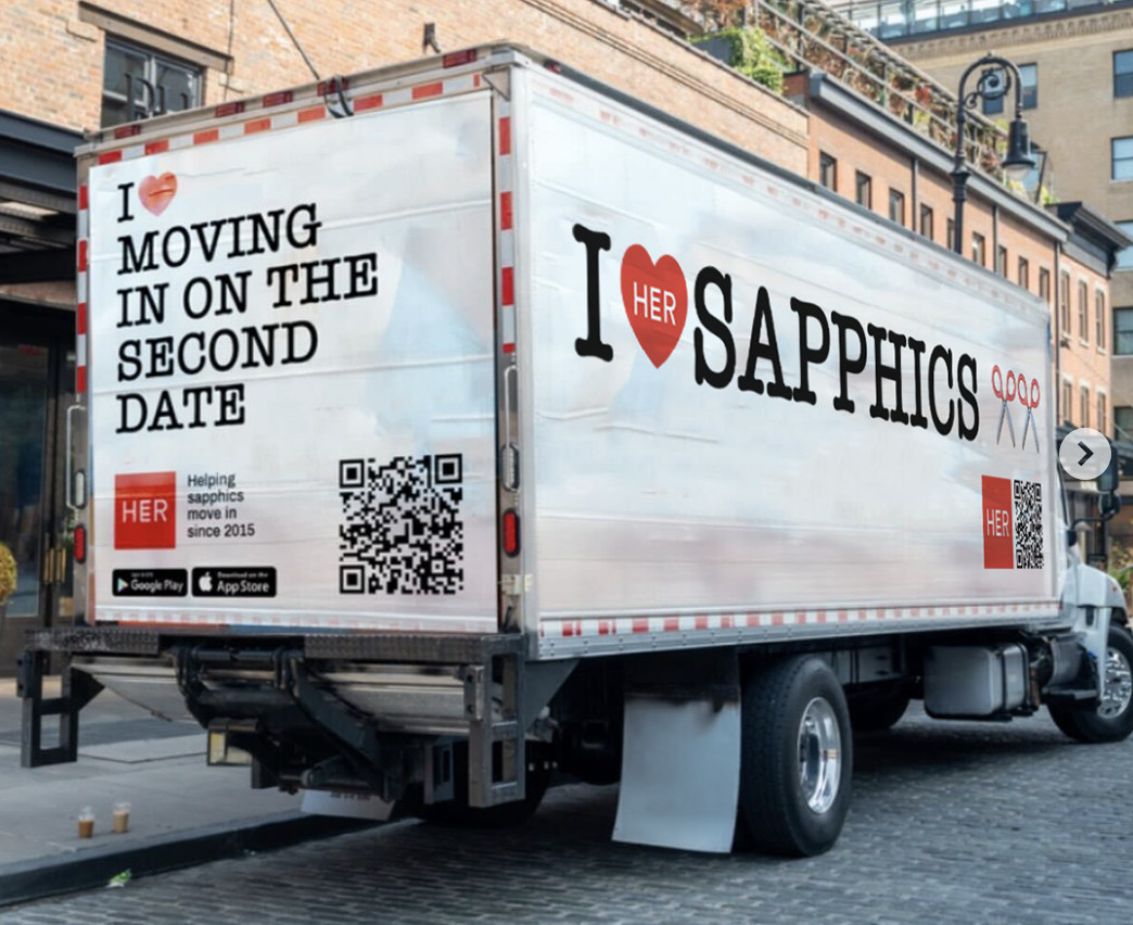 HER removal van marketing stunt grab from Insta