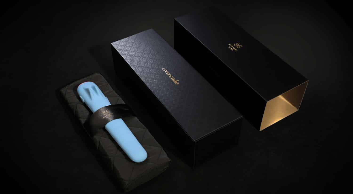 A black box with a blue sextech gadget next to it.