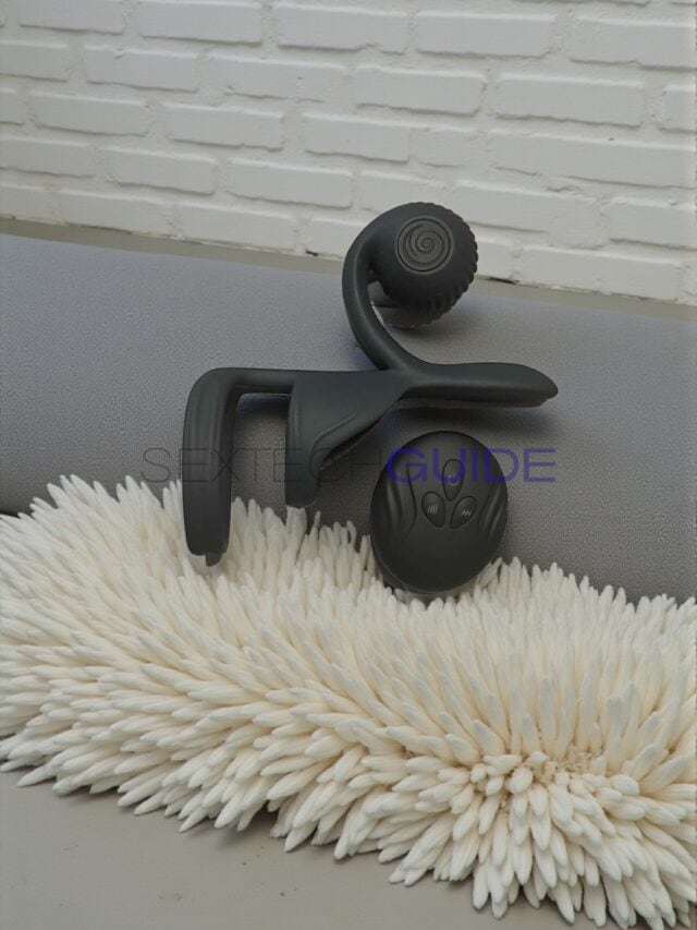 Intimate wearable massage device with remote control for enhanced pleasure and relaxation.