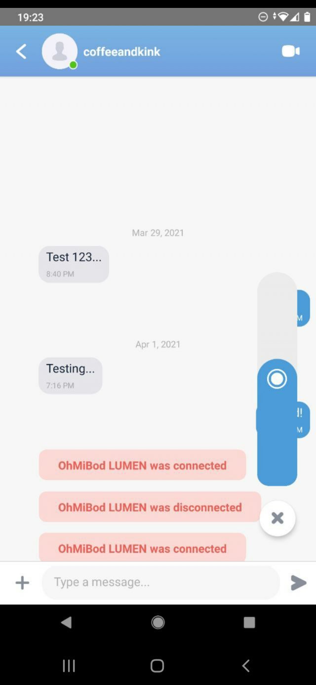A review of the Kiiroo Lumen featuring a screenshot of a text message on a phone.