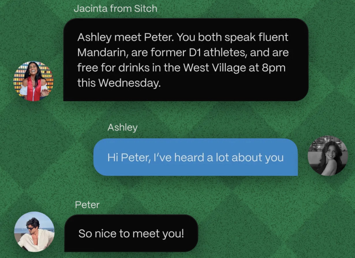 Sitch app chat interface