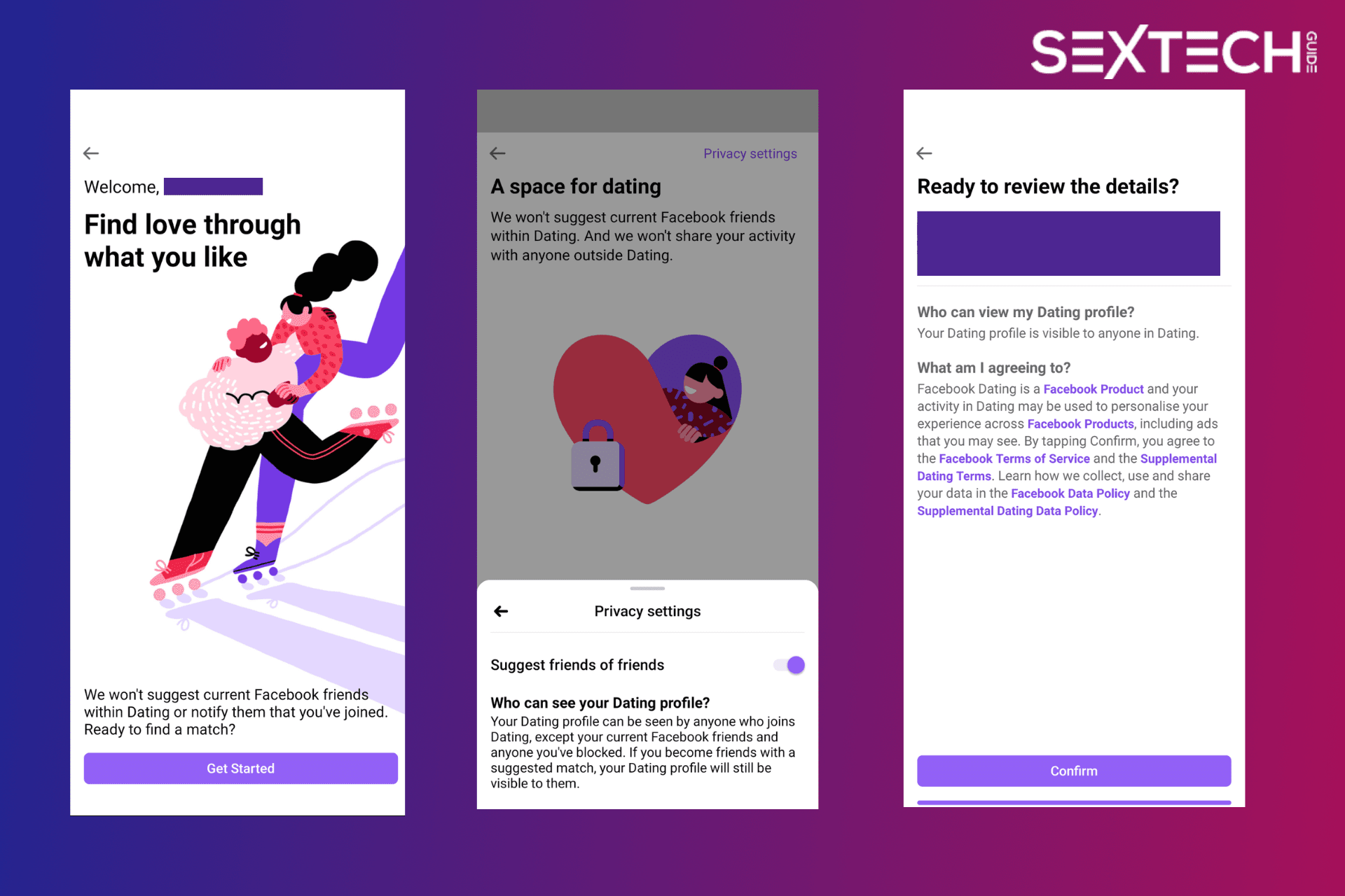 Screenshot of Sparked, a new speed date app Facebook is building.