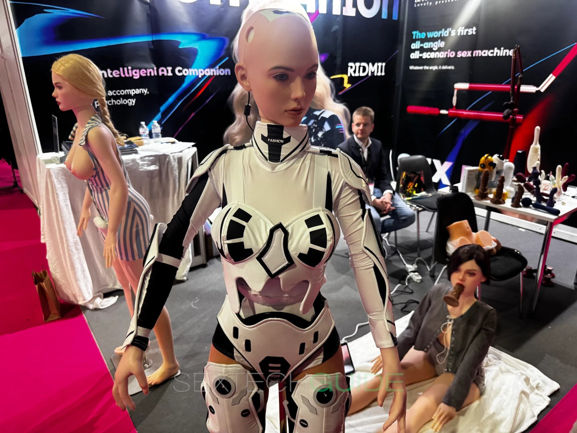 Tenar the Ridmii sex robot at Venus Berlin stall 2025 pic by