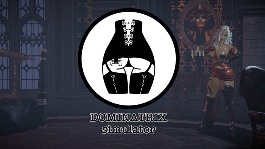 The logo for a VR dominatrix simulator that tracks if you kneel to your mistress in the 'right way'.