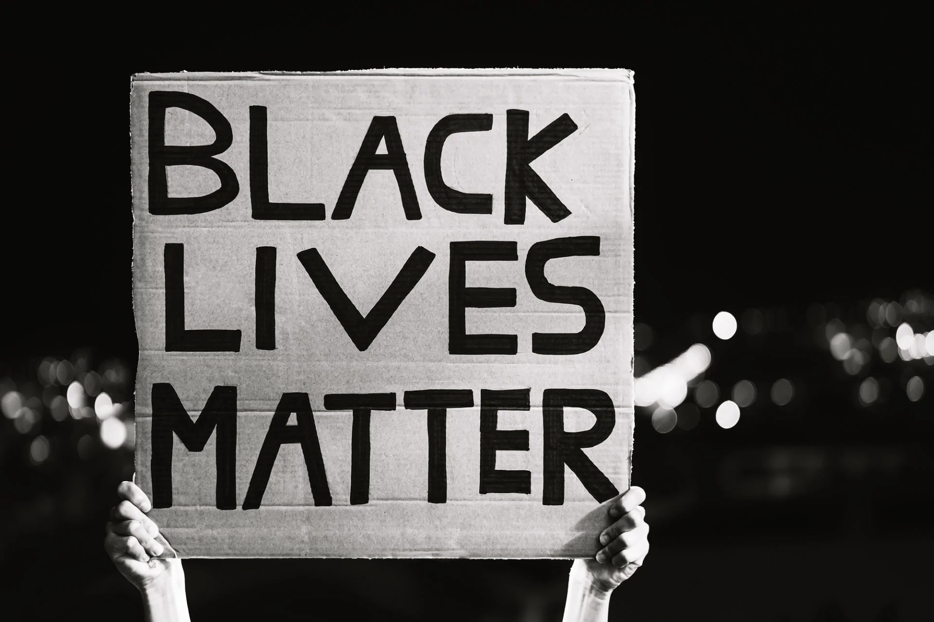 Black lives matter banner