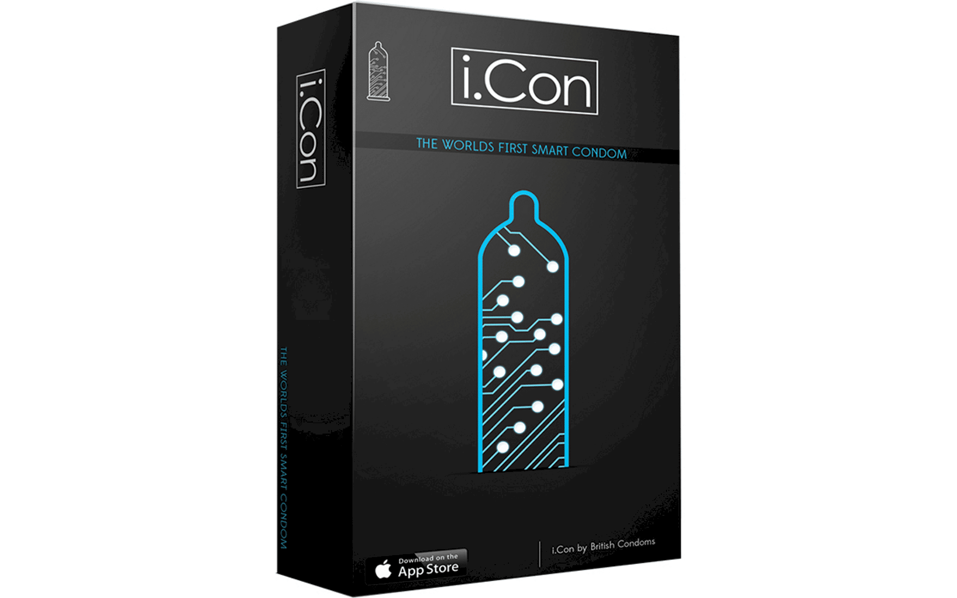 The i.Con 'smart condom' – black vaginal lubricant.