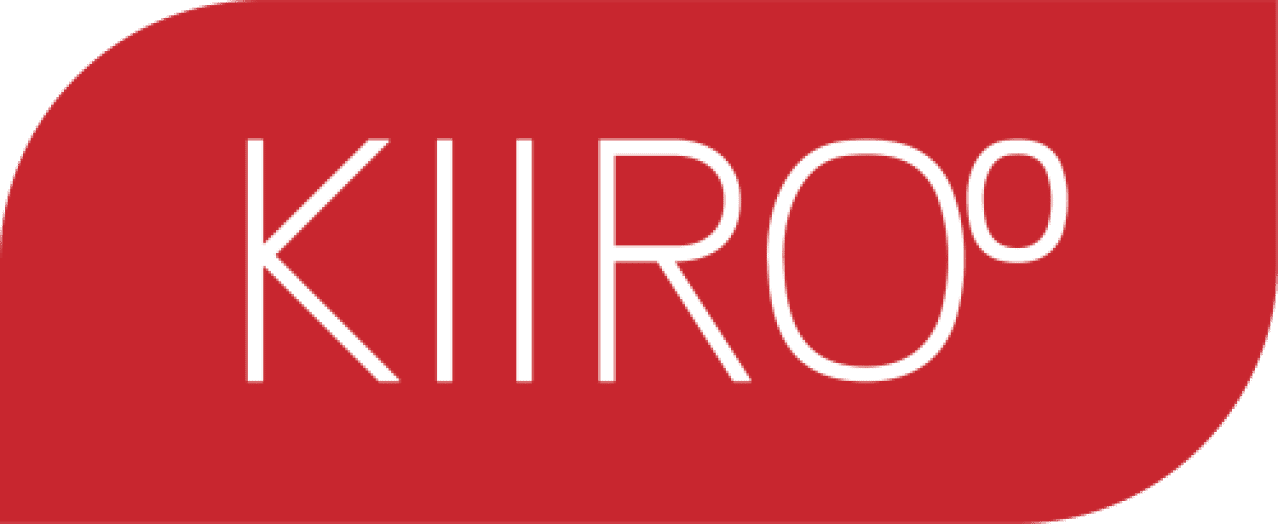 Kiiroo Pearl3 logo on a red background.