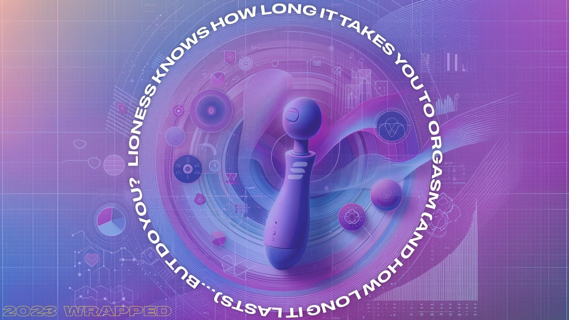 lioness data wrapped An image of a purple device with a purple background, designed to provide vibrator-assisted orgasms.