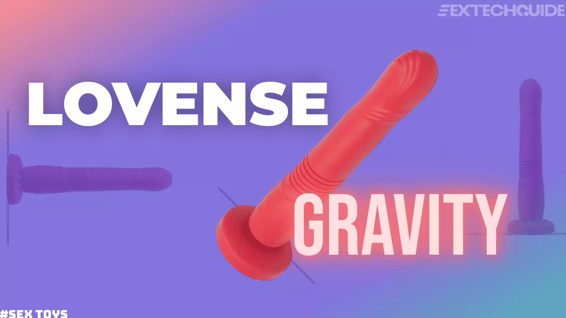 A red sex toy from the Lovense Gravity collection.