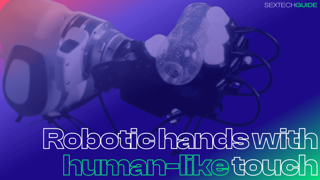Robotic sex toy with human-like touch and advanced technology for enhanced intimacy and pleasure, featured on Sextech Guide's innovative adult sex toy review platform.