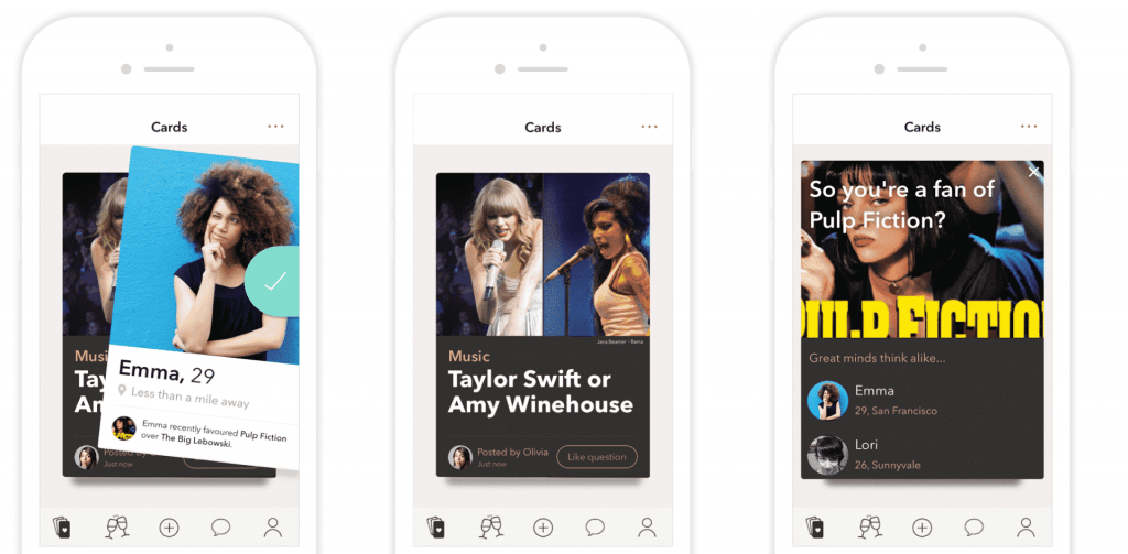 Mishu dating app combines elements of Tinder and QuizUp.