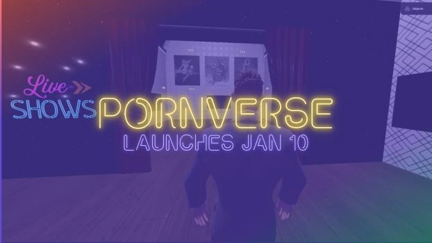 The explicit metaverse, Pornverse, is set to launch on January 10th with live shows.
