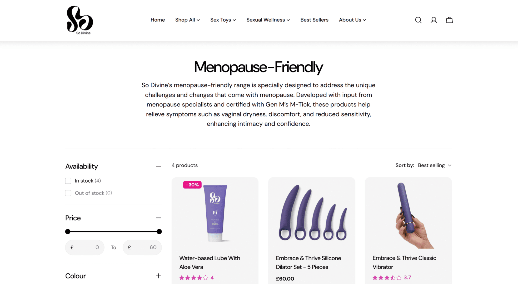 So Divine - website screenshot