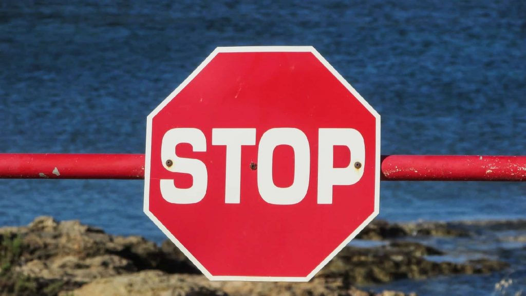 A stop sign.