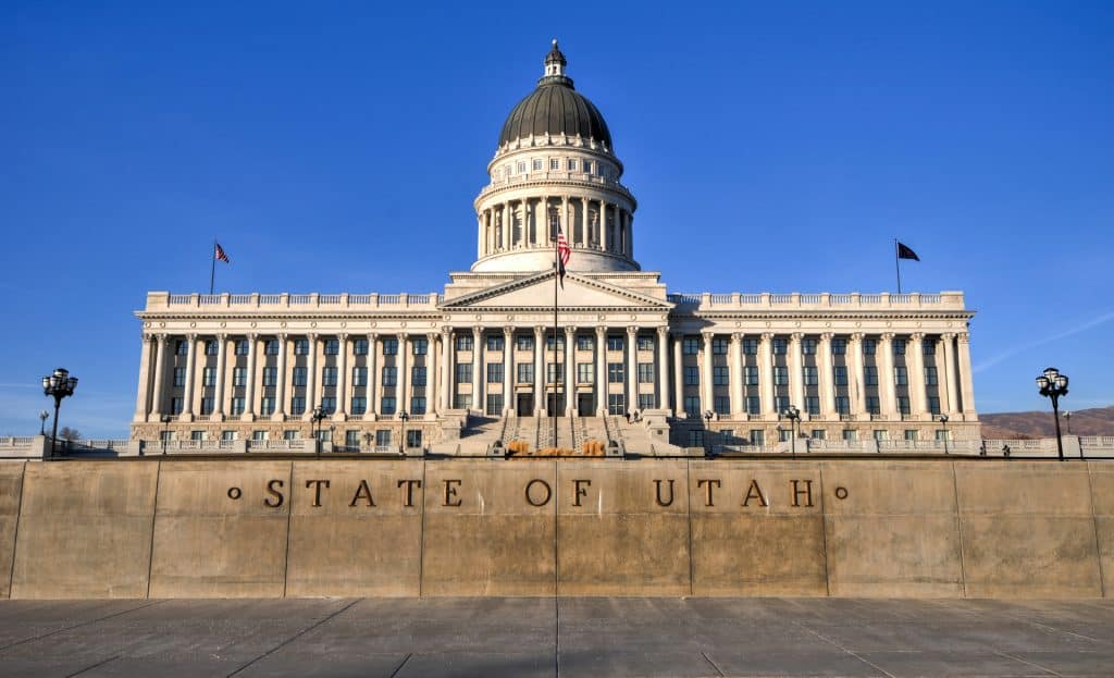 The state capitol building in Utah.