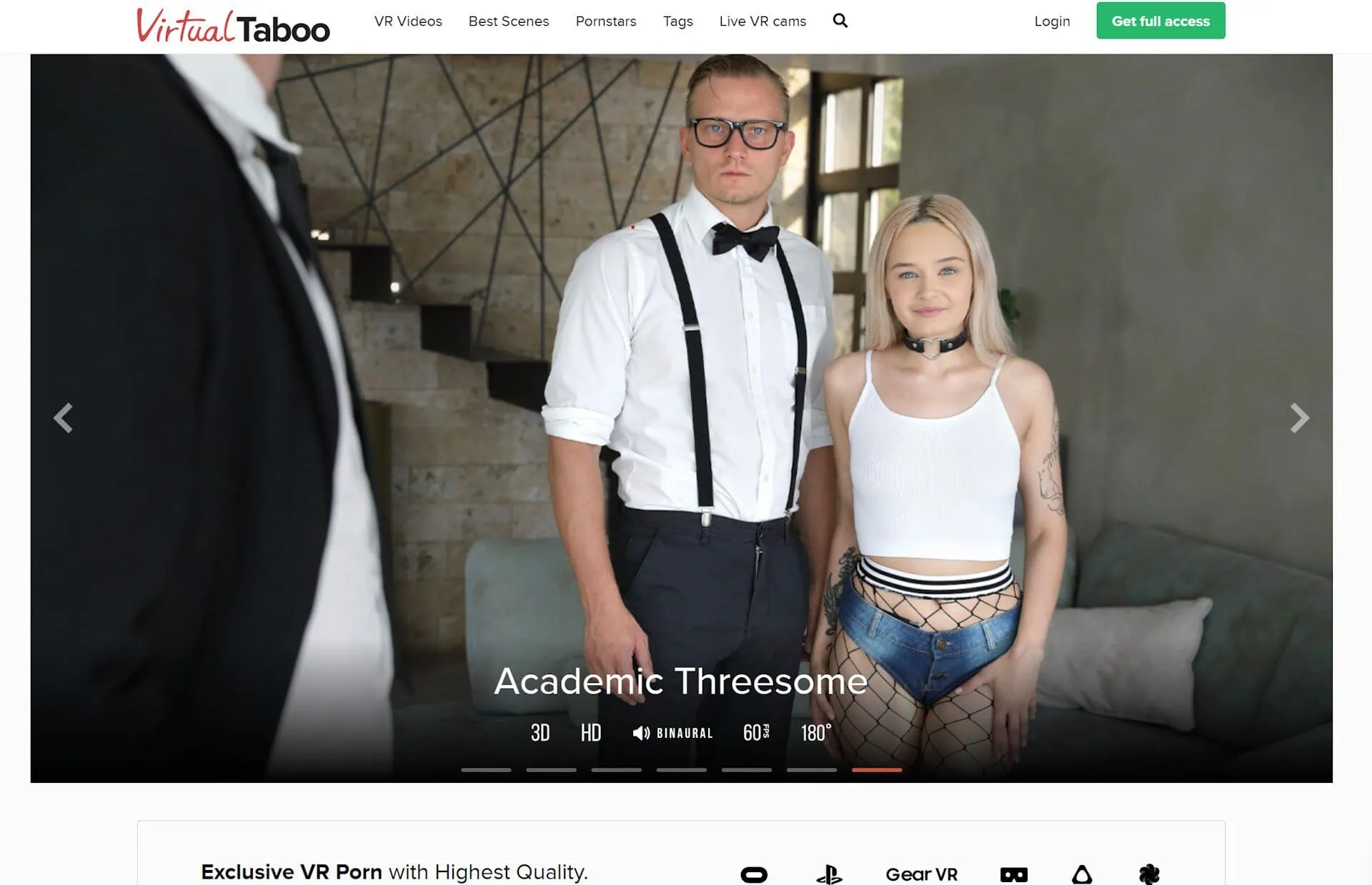 VirtualTaboo, a website featuring virtual reality porn. Screenshot by SEXTECHGUIDE